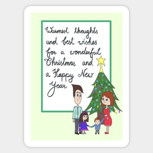 Family Greating for Christmas time Sticker